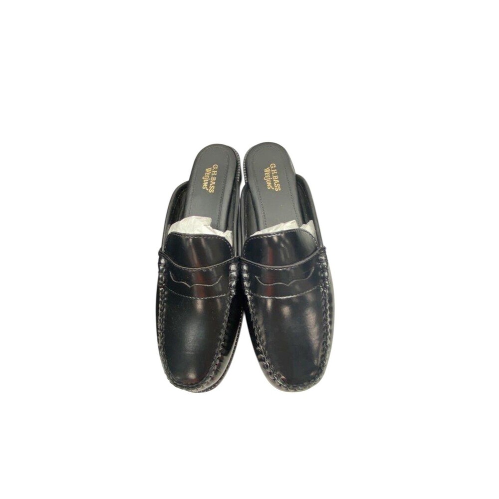NEW inBOX G.H. Bass Weejuns Wynn Mule Easy Black Leather Loafer Women's Y2K